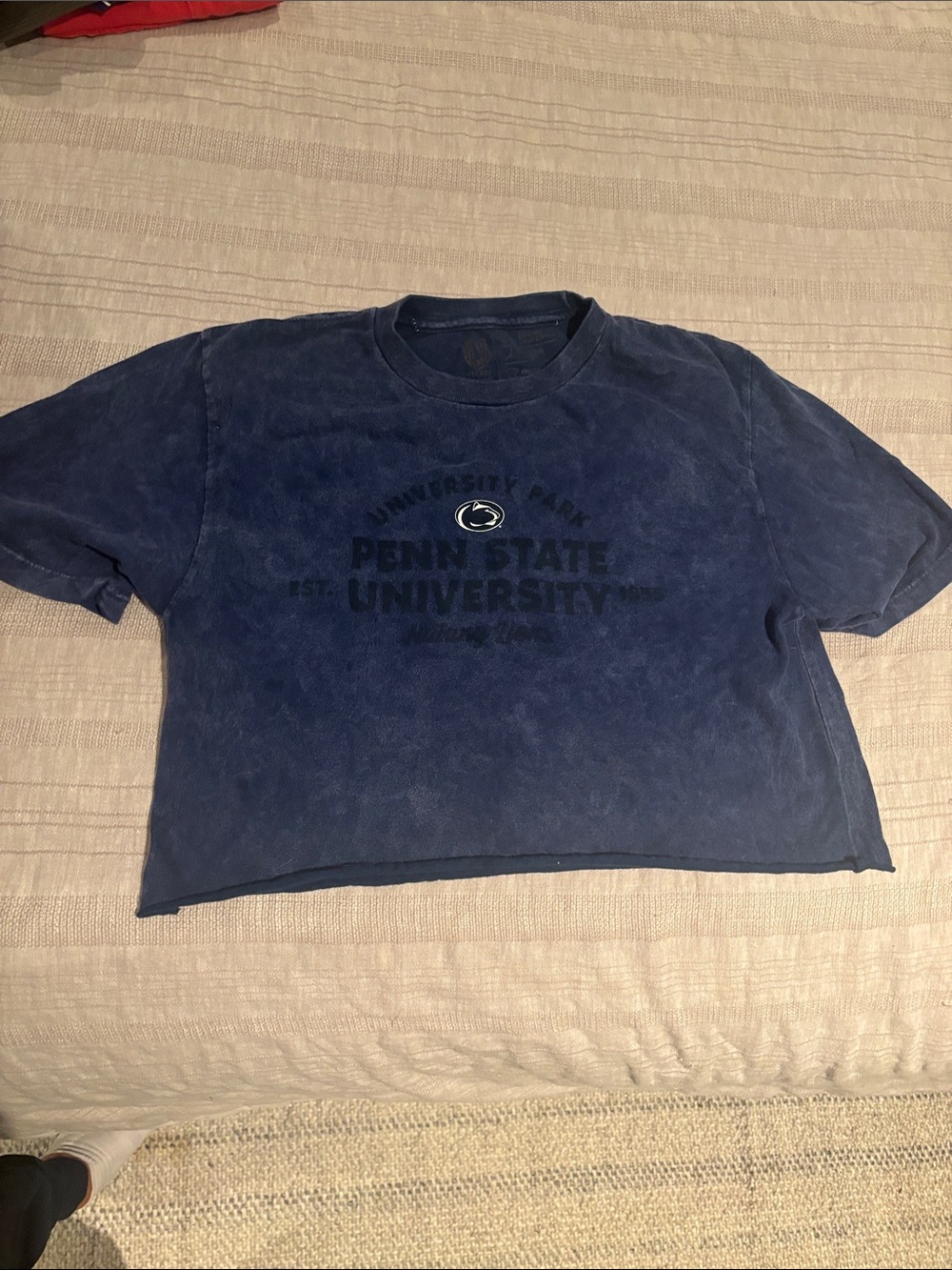 Penn State University  Navy Cropped T‑Shirt small